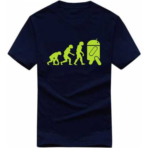 Andorid Evolution Funny Geek Programmer Quotes T-shirt India