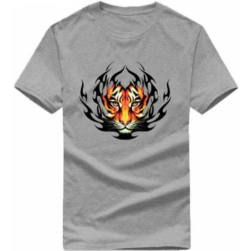 Tiger Face Symbol Slogan T-Shirts