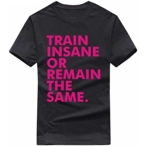 Train Insane Or Remain The Same Gym T-shirt India
