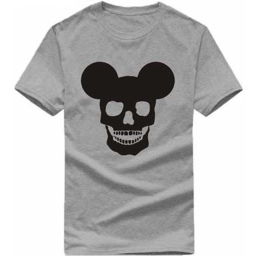 Mickey Skull Symbol Slogan T-Shirts