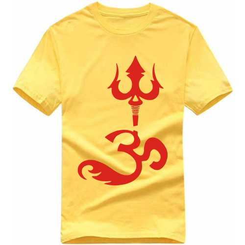Om Thrishul India Patriotic Slogan  T-Shirts