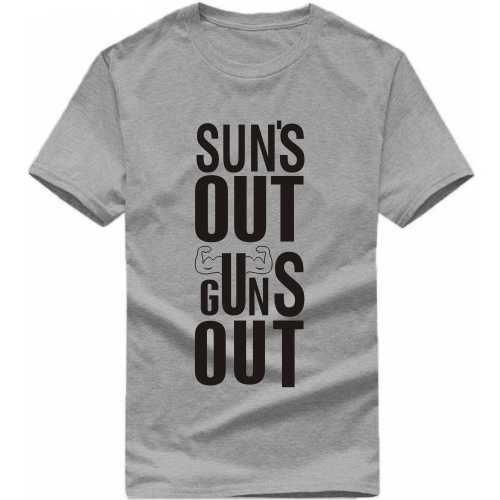 Sun's Out Gun's Out Gym T-shirt India