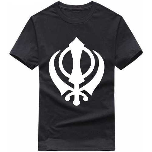 Khanda Symbol Punjabi / Sikh Slogan T-Shirts
