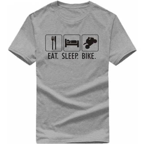 Eat Sleep Bike Biker T-shirt India