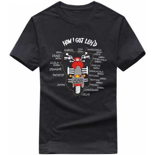 How I Got Lehd Version 1 Biker T-shirt India