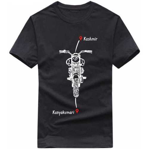 Kashmir To Kanyakumari K2k Biker T-shirt India