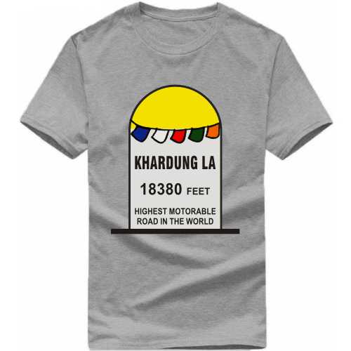 Khardung La 18380 Feet Biker T-shirt India