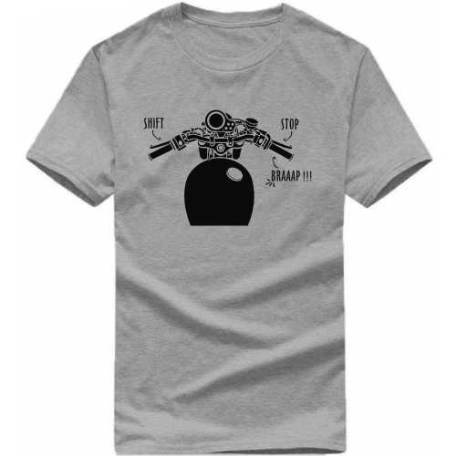Shift Stop Brapp Biker Biker T-shirt India