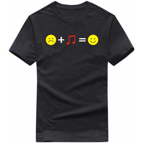 sadness + music = happiness T Shirt