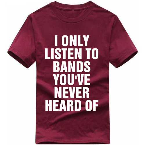i only listen to bands you've never head of music dj T Shirt