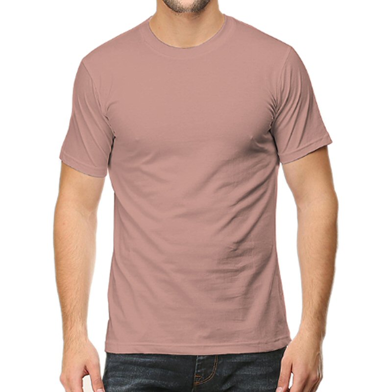 Mushroom Unisex Plain Cotton Round Neck T-shirt