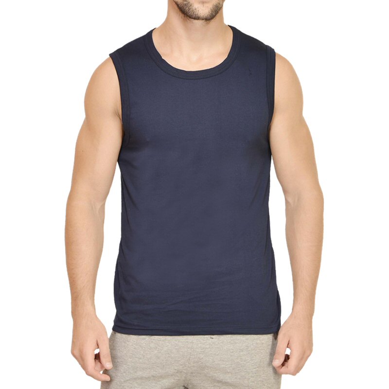 Navy Sleeveless T-shirt