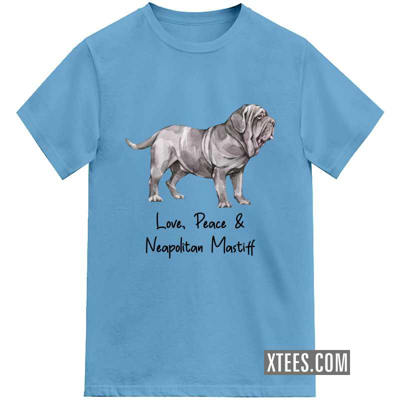  Neapolitan Mastiff Dog Printed T-shirt