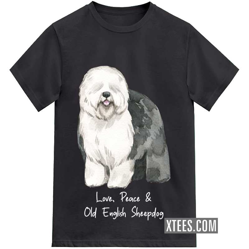  Old English Sheepdog Dog Printed T-shirt