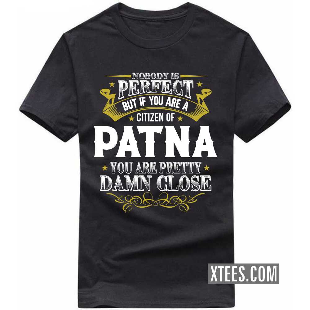 Nobody Is Perfect But If You Are A Citizen Of PATNA You Are Pretty Damn Close India City T-shirt