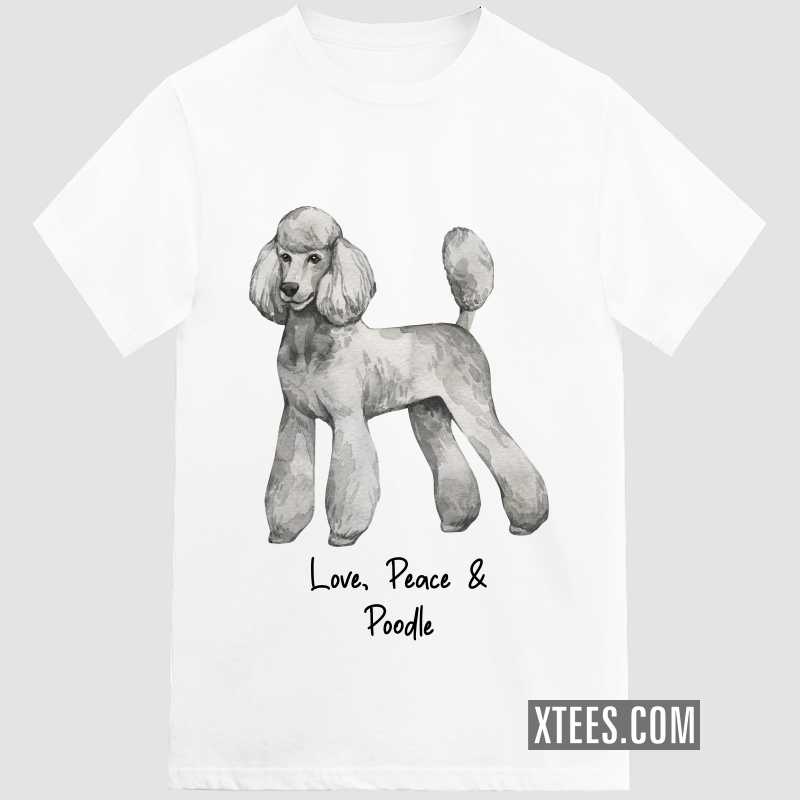  Poodle Standard Dog Printed T-shirt