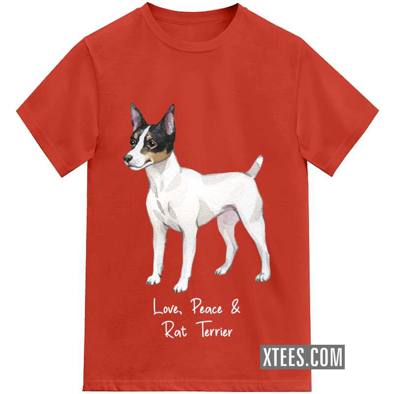 Rat Terrier Dog Printed T-shirt