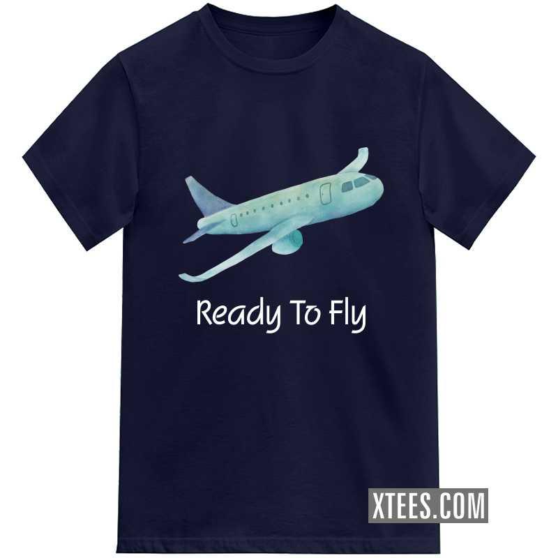 Ready To Fly Airplane Printed Kids T-shirt