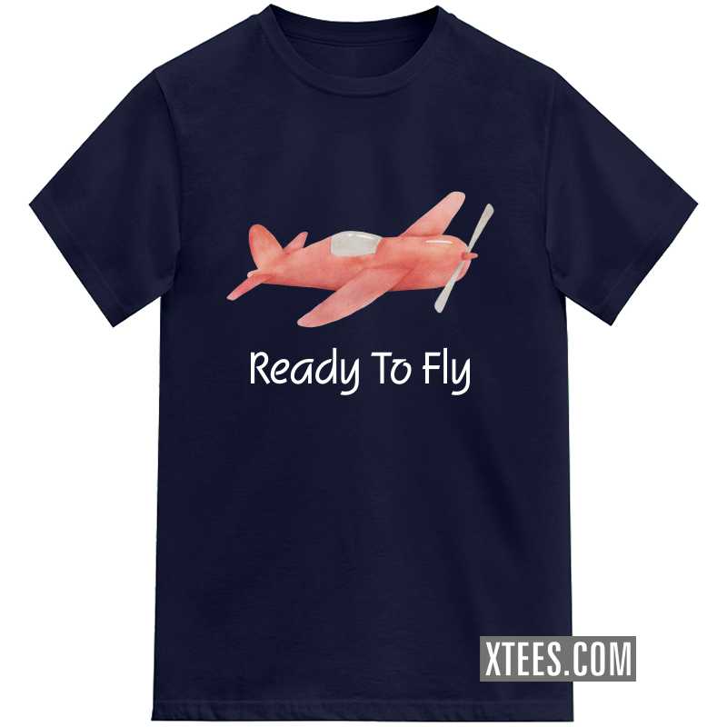 Ready To Fly Airplane Printed Kids T-shirt