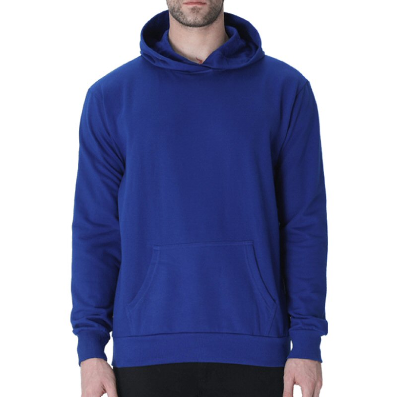 Royal Blue Unisex Plain Cotton Hoodie image Royal Blue Unisex Plain Cotton Hoodie image