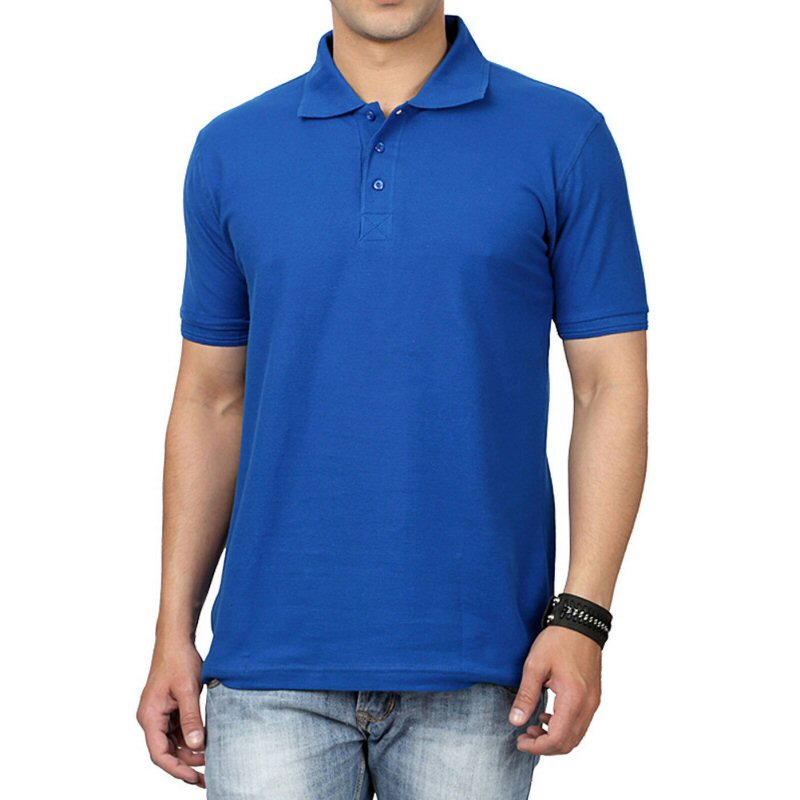Royal Blue Plain Cotton Collar Polo T-shirt Royal Blue Plain Cotton Collar Polo T-shirt