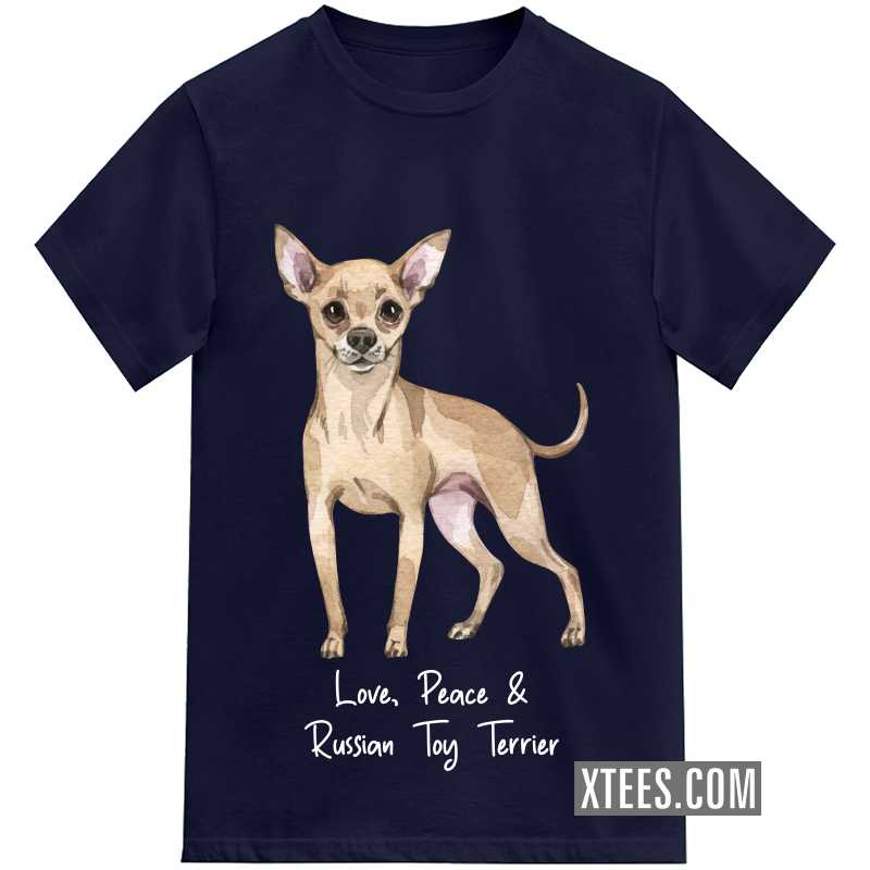 Russian Toy Terrier Dog Printed T-shirt