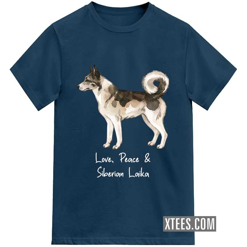 Siberian Laika Dog Printed T-shirt
