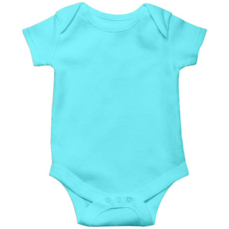 Sky Blue Plain Baby Rompers