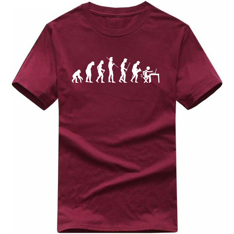 Evolution Of Programmer Funny Geek Programmer Quotes T-shirt India