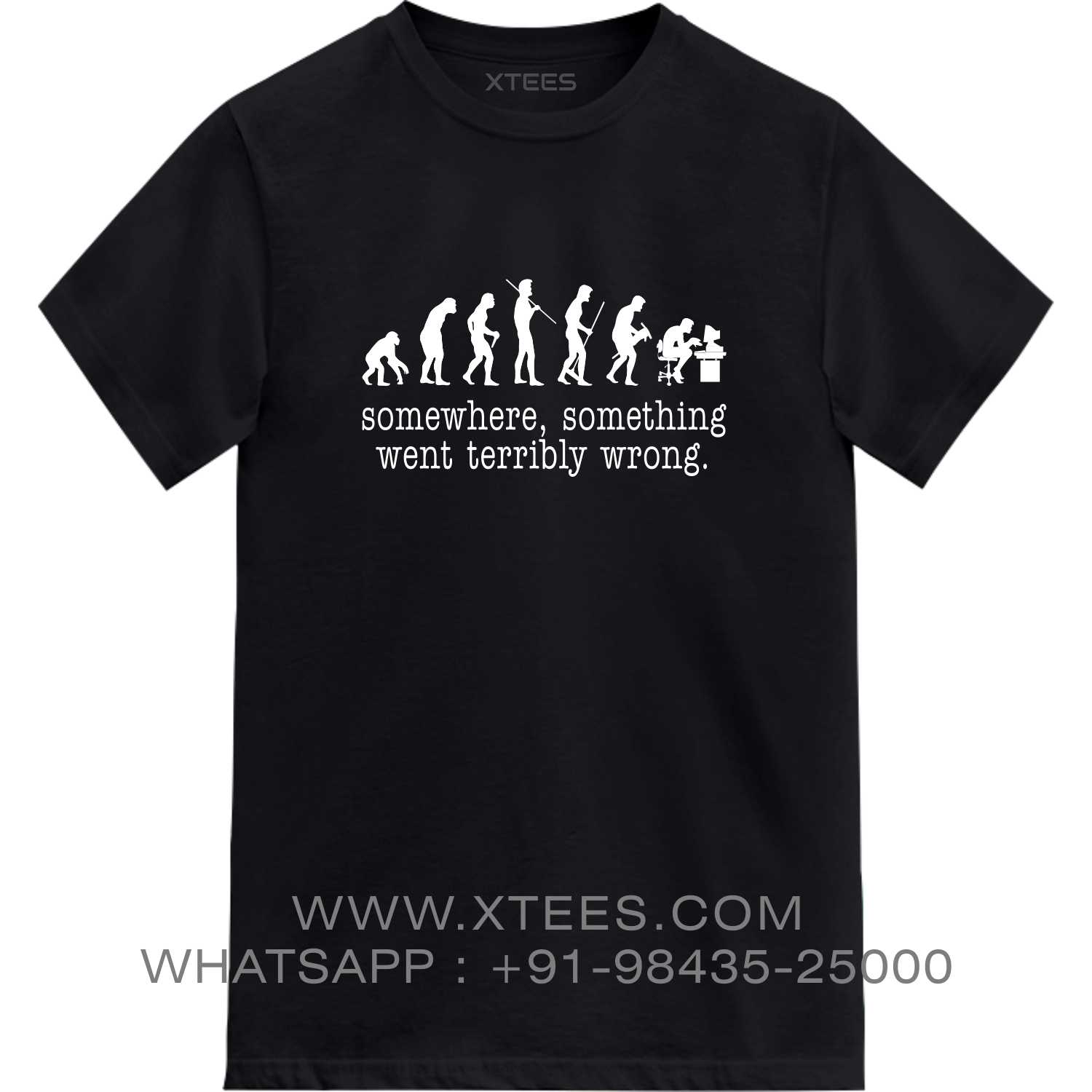 Somewhere Something Went Terribly Wrong Funny Geek Programmer Quotes T-shirt