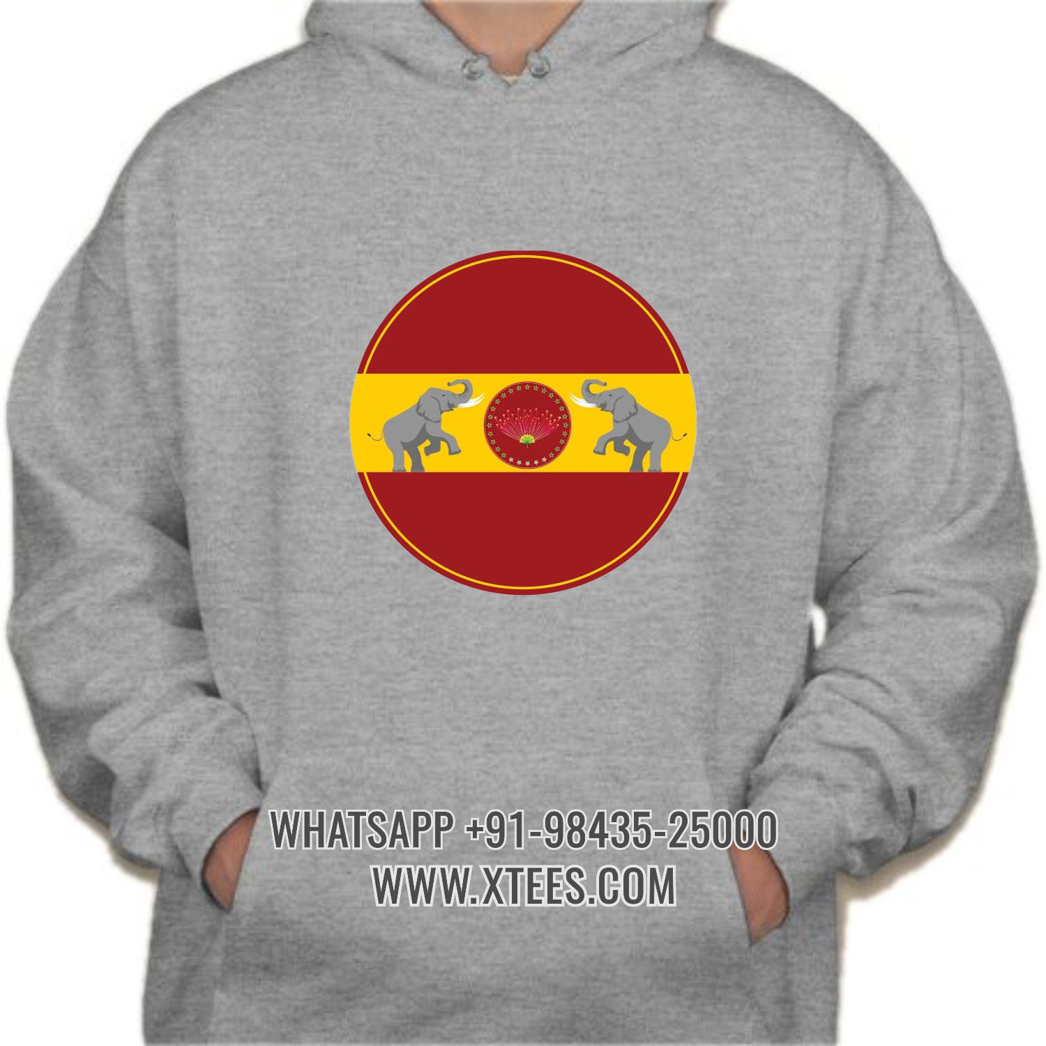 Tamilaga Vettri Kazhagam Tvk Logo 2 Printed Hoodie