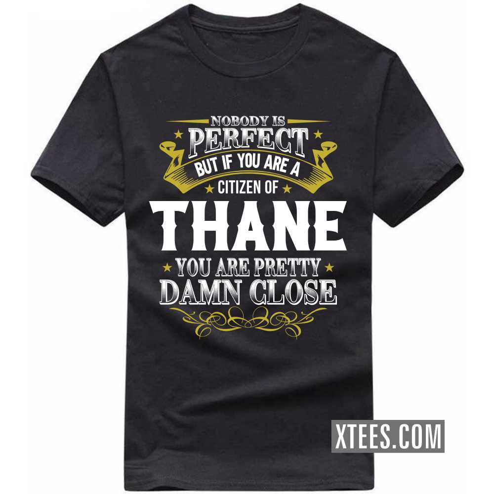 Nobody Is Perfect But If You Are A Citizen Of THANE You Are Pretty Damn Close India City T-shirt