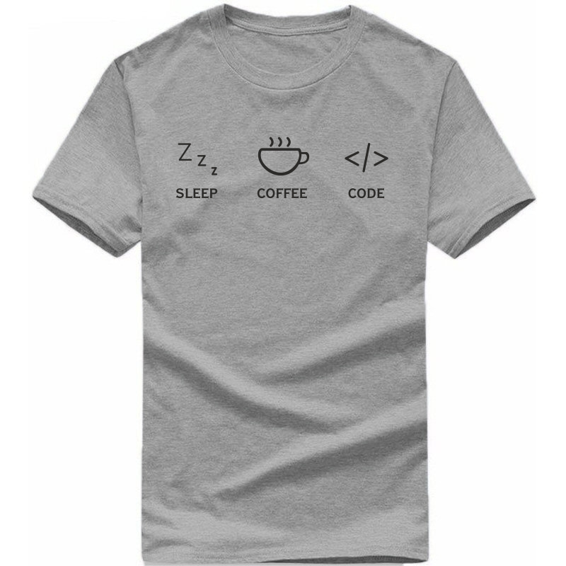 Sleep Coffee Code Funny Geek Programmer Quotes T-shirt India