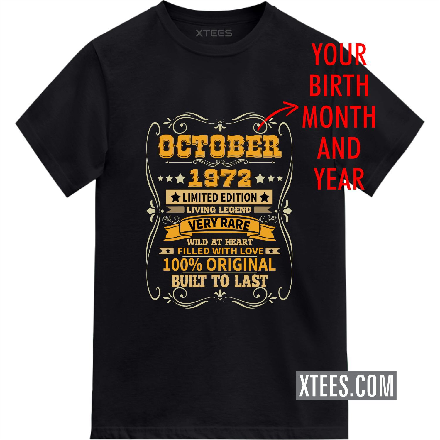 Very Rare < Birth Month > < Birth Year > Custom Birthday T-shirt