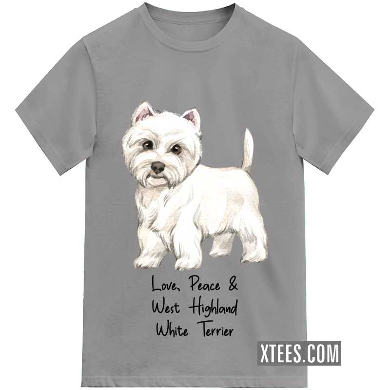 West Highland White Terrier Dog Printed T-shirt