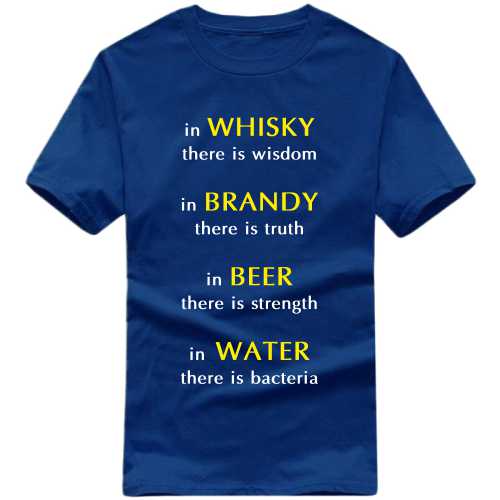 Whisky Brandy Beer Water Alcohol T-shirt India