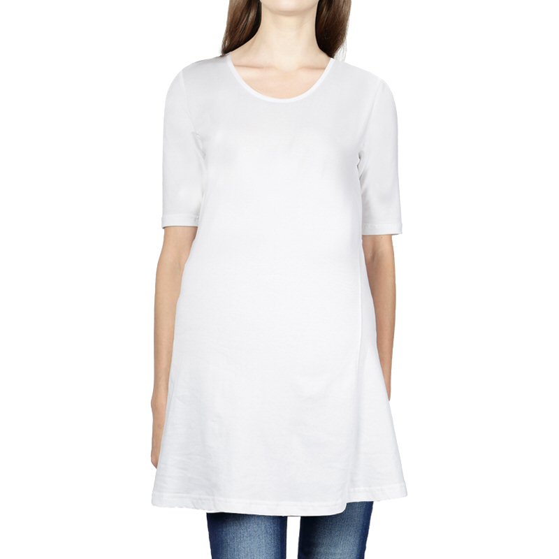 White Plain Women Maternity T-shirt