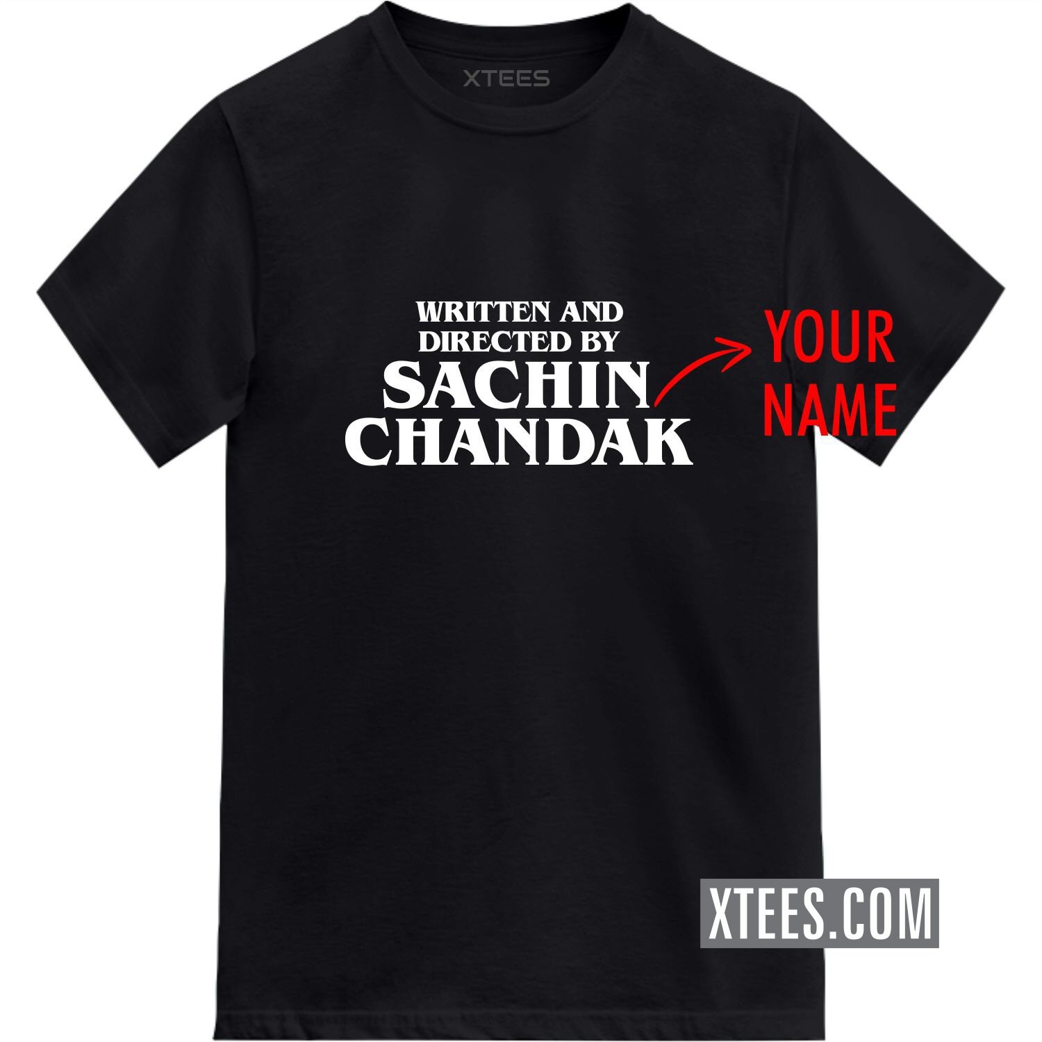 Written And Directed By Custom Name Printed T-shirt