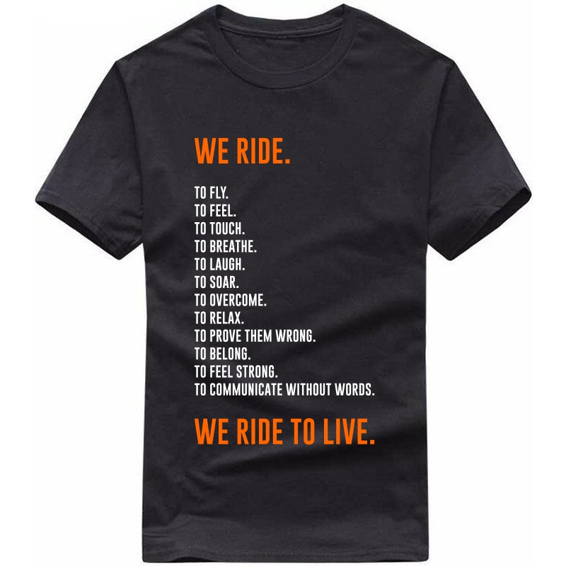 We Ride To Live Biker T-shirt India We Ride To Live Biker T-shirt India